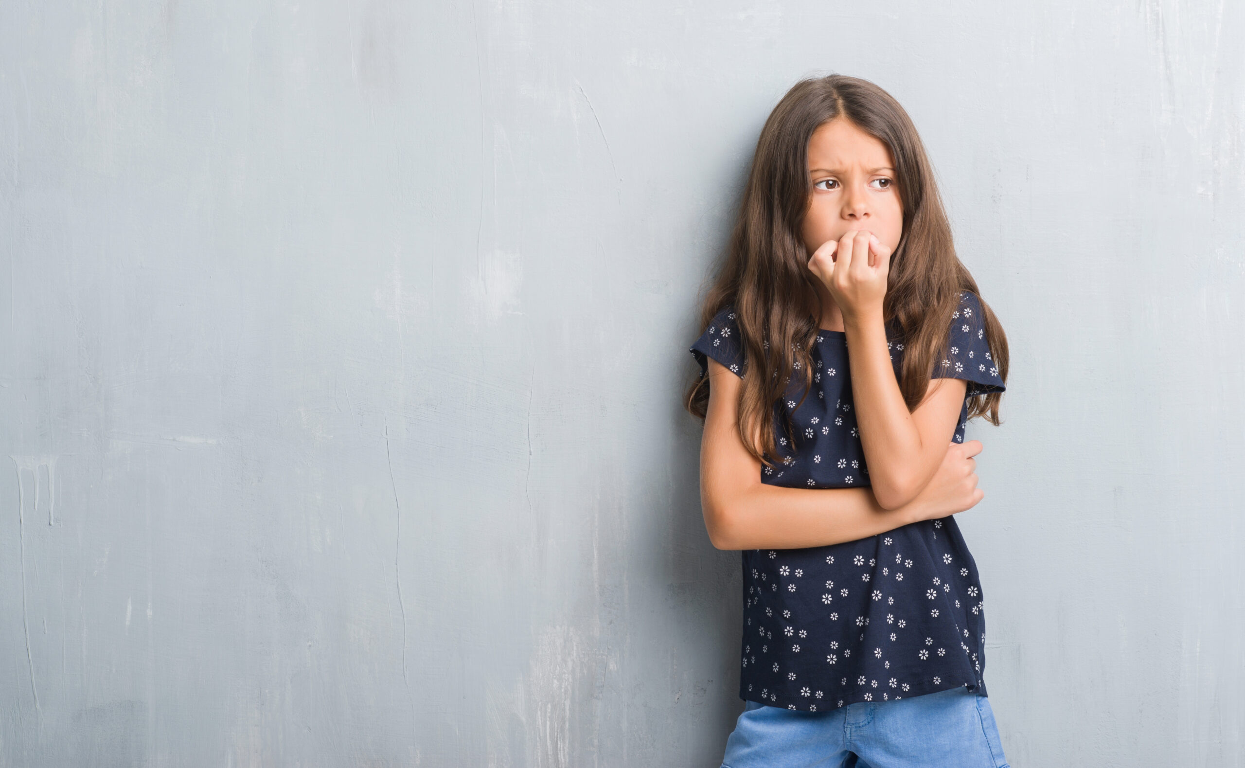 Child looking stressed and anxious