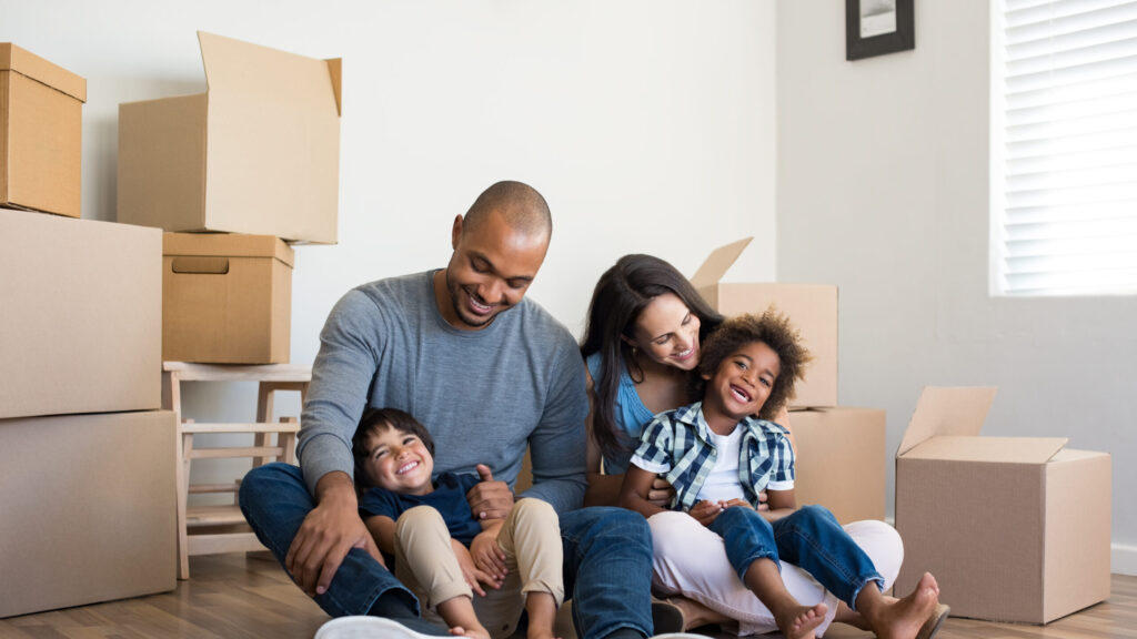 Family with children Preparing for Military PCS Move